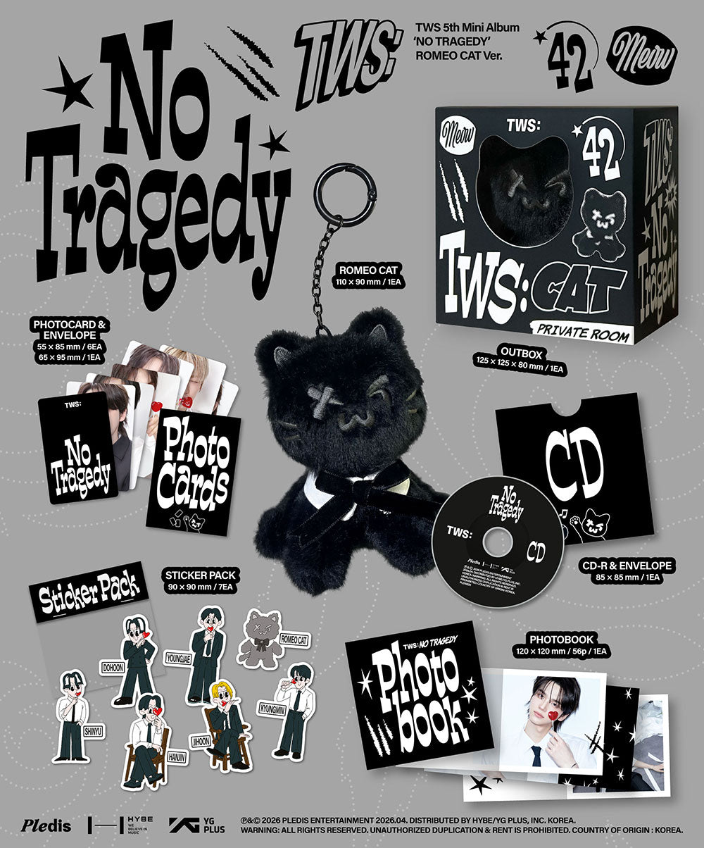 TWS NO TRAGEDY ROMEO CAT ver. 新品未開封 ×2 TWS - 5TH MINI ALBUM [NO TRAGEDY] ROMEO CAT VER. – TOKKI-SHOP