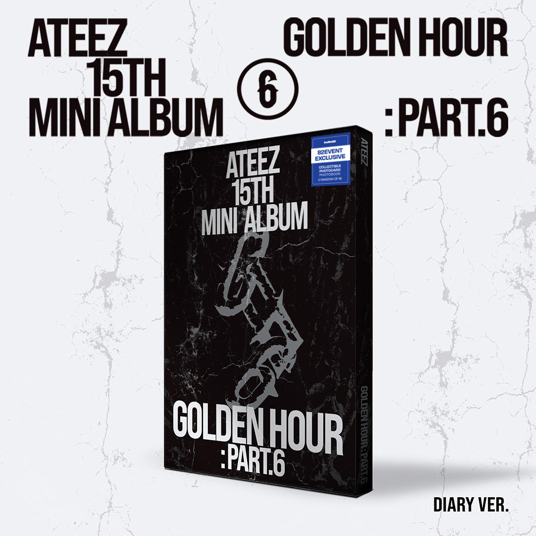 ATEEZ - 15TH MINI ALBUM [GOLDEN HOUR : PART.6] STANDARD VERSION + HELLO82 EXCLUSIVE GIFT