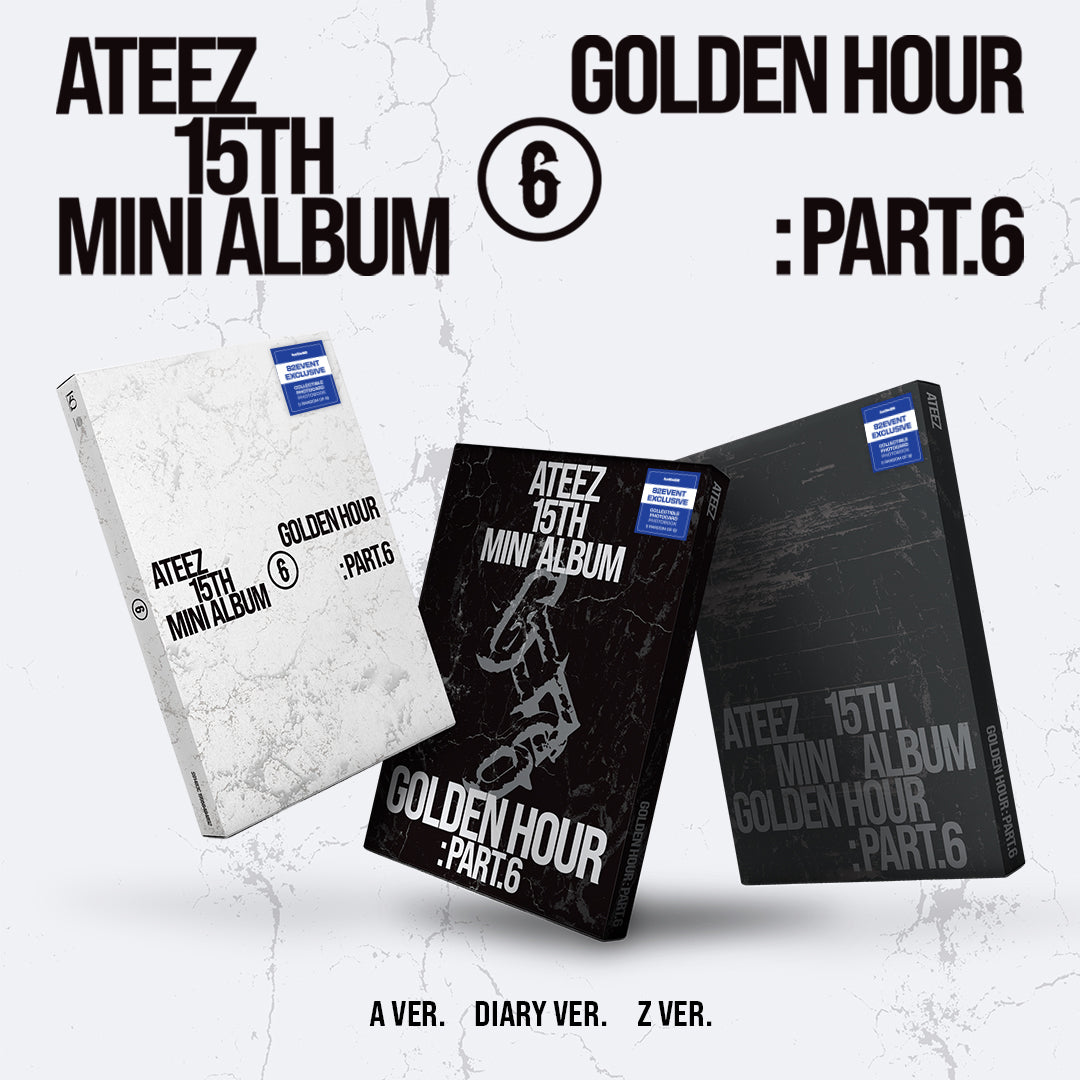 ATEEZ - 15TH MINI ALBUM [GOLDEN HOUR : PART.6] STANDARD VERSION + HELLO82 EXCLUSIVE GIFT