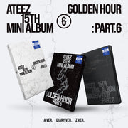 ATEEZ - 15TH MINI ALBUM [GOLDEN HOUR : PART.6] STANDARD VERSION + HELLO82 EXCLUSIVE GIFT