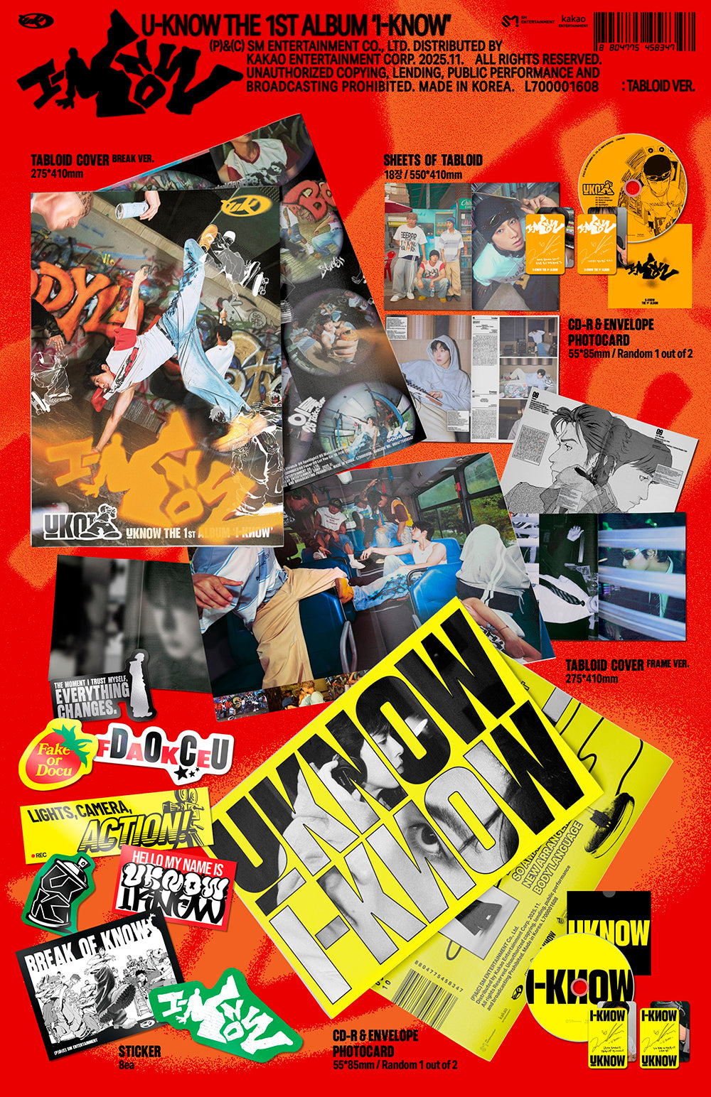 U-KNOW YOONHO - 1ST FULL ALBUM [I-KNOW] (TABLOID VER.)