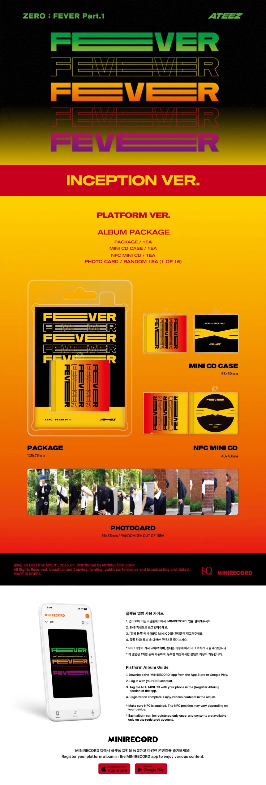 ATEEZ - [ZERO : FEVER Part 1] (REPACKAGE PLATFORM VER.) – TOKKI-SHOP