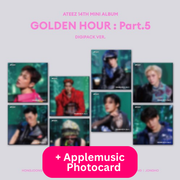 ATEEZ - 14TH MINI ALBUM [GOLDEN HOUR : PART.5] (DIGIPACK VER.) + APPLEMUSIC POB PHOTOCARD