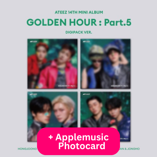 ATEEZ - 14TH MINI ALBUM [GOLDEN HOUR : PART.5] (DIGIPACK UNIT VER.) + APPLEMUSIC POB PHOTOCARD