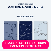 ATEEZ - 13TH MINI ALBUM [GOLDEN HOUR : PART.4] (POCAALBUM VER.) + MAKESTAR LUCKY DRAW EVENT PHOTOCARD