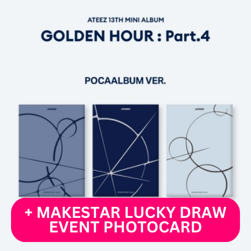[PRE-ORDER] ATEEZ - 13TH MINI ALBUM [GOLDEN HOUR : PART.4] (POCAALBUM VER.) + MAKESTAR LUCKY DRAW EVENT PHOTOCARD