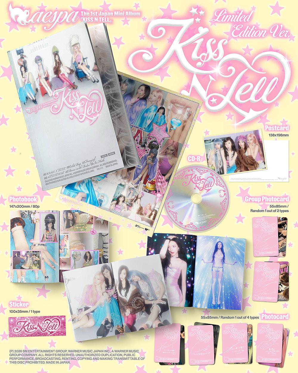 AESPA - KISS N TELL (LIMITED EDITION VER.) 1ST JAPAN MINI ALBUM