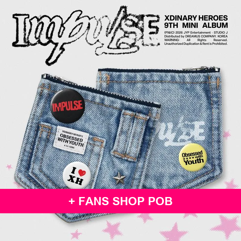 Xdinary Heroes - 9th Mini Album IMPULSE (DENIM POUCH Ver.) + FANS SHOP POB (X1-6A14-201) - image 1 - POB cover