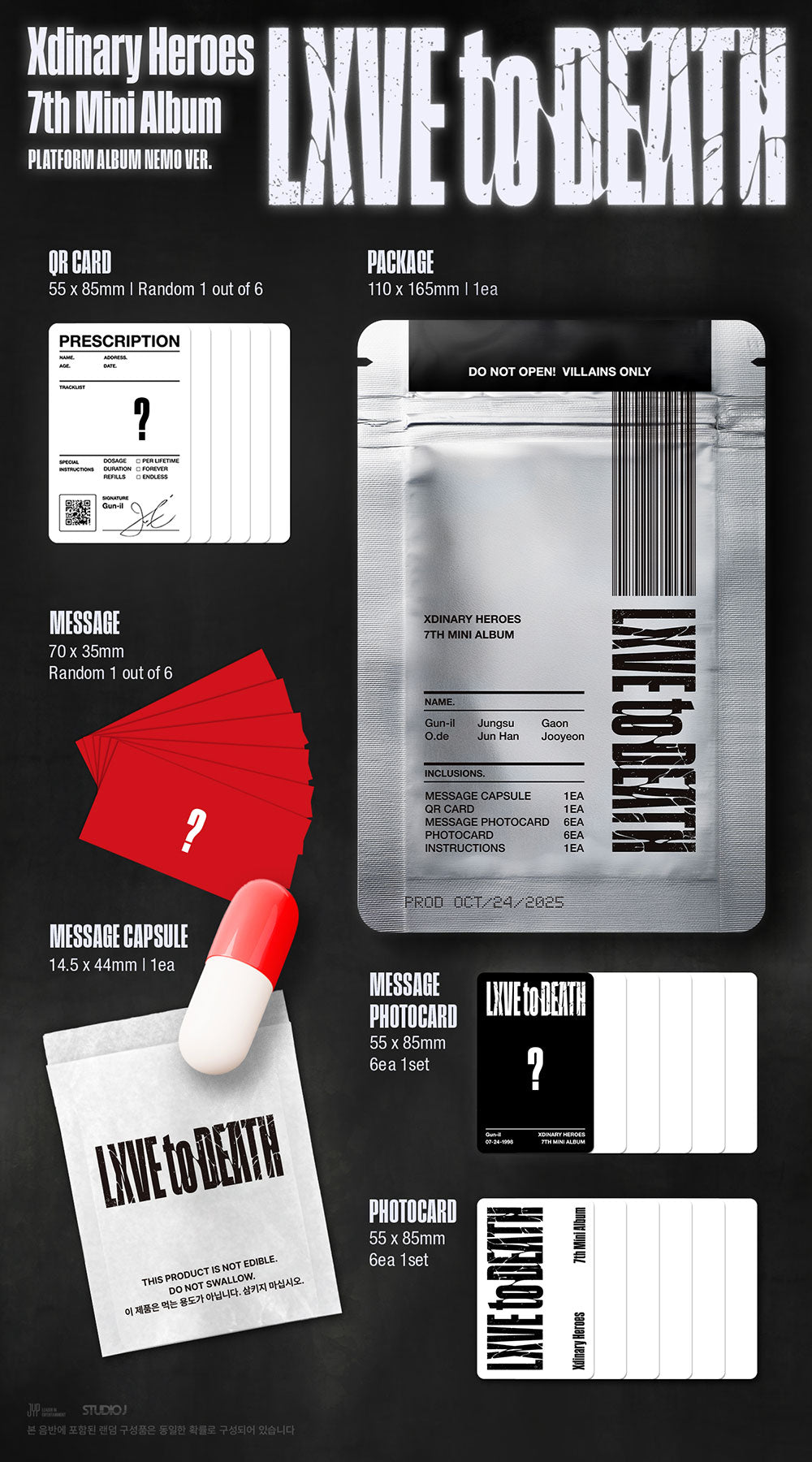 XDINARY HEROES - LXVE to DEATH (PLATFORM ALBUM NEMO VER.) [7TH MINI ALBUM]