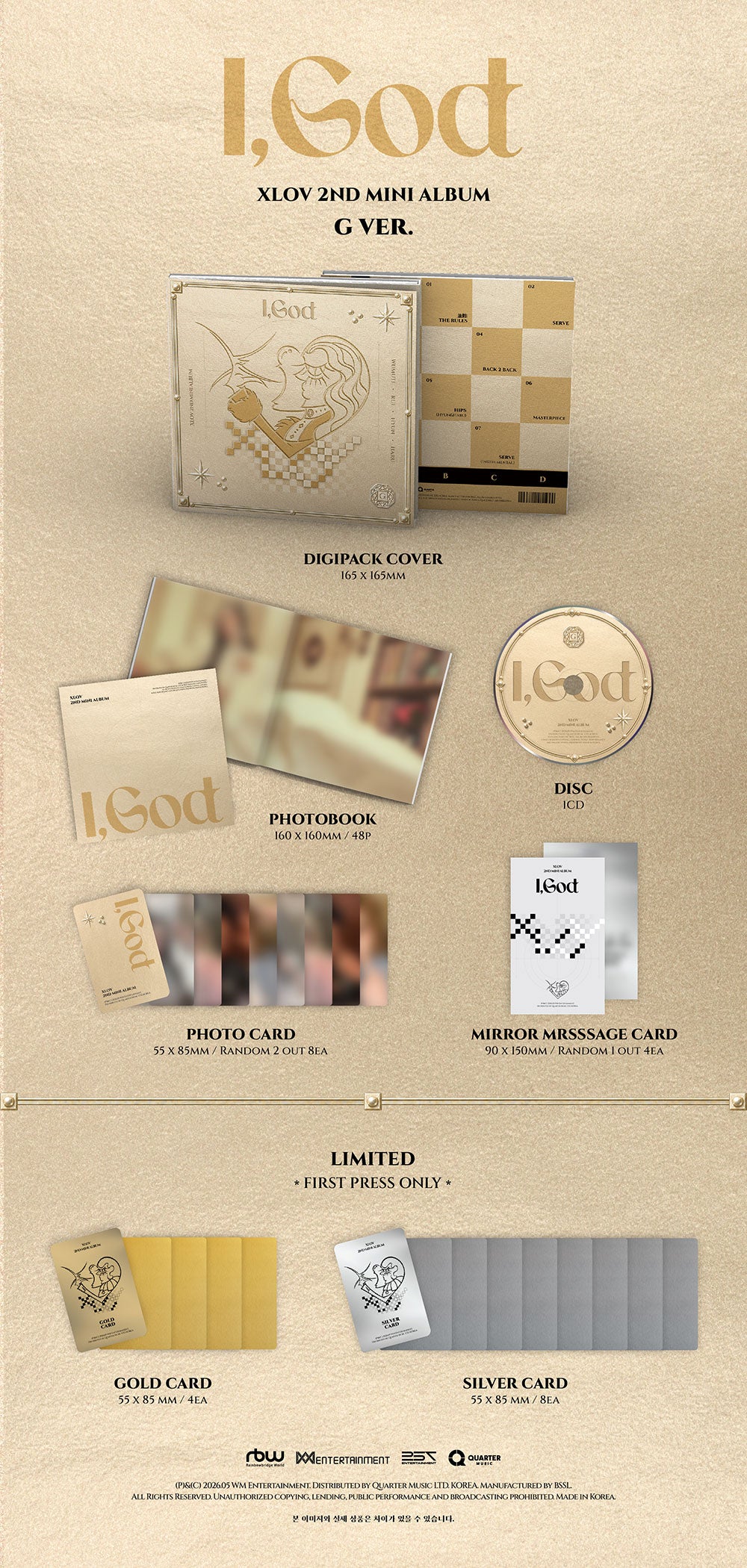 XLOV - 2ND MINI ALBUM [I,GOD]