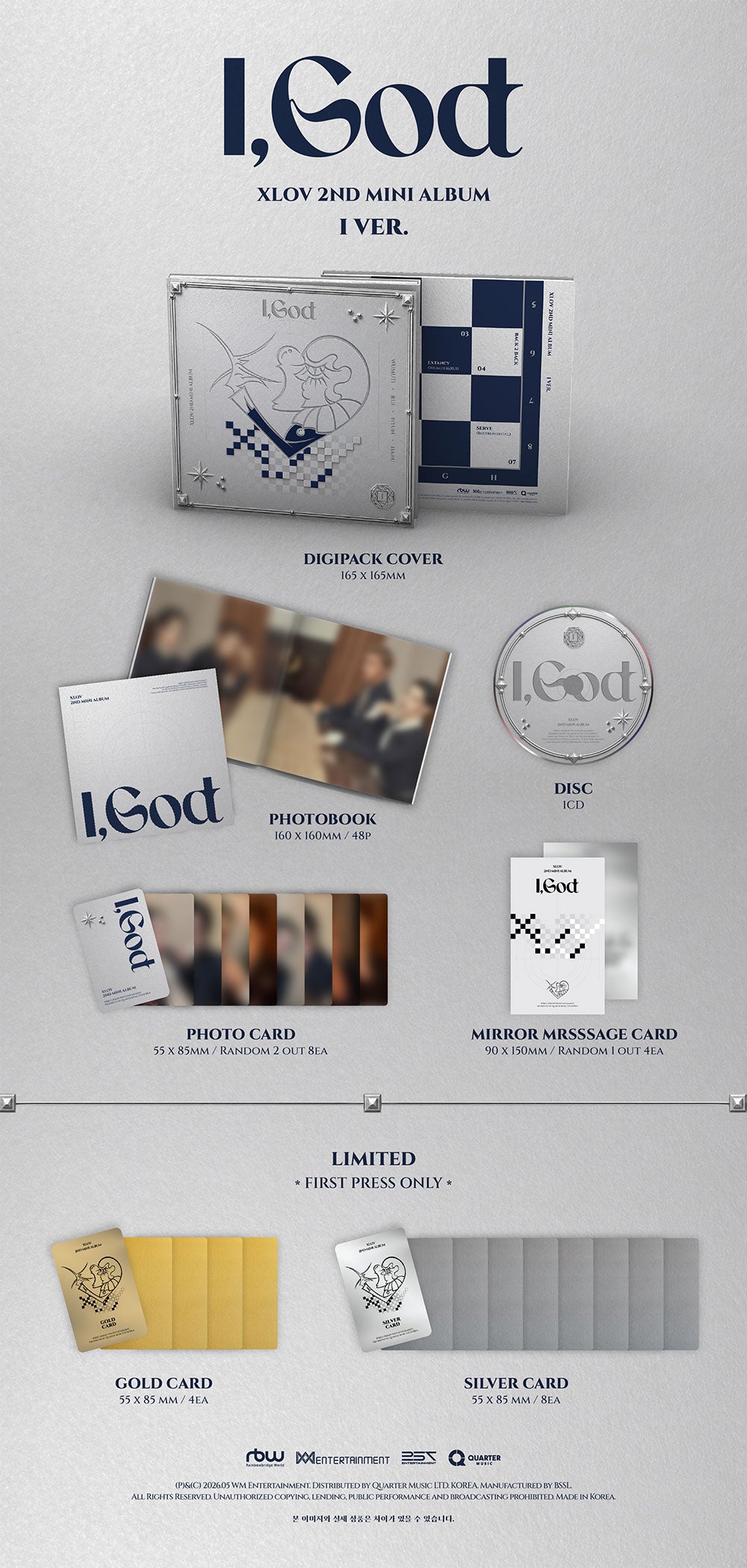 XLOV - 2ND MINI ALBUM [I,GOD]