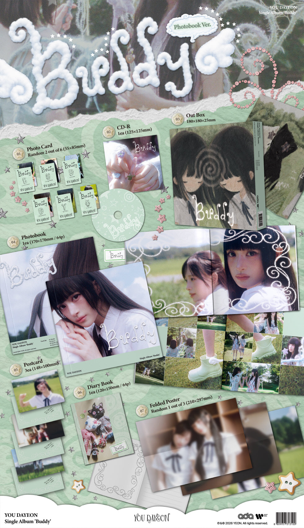 YOU DAYEON - SINGLE ALBUM [BUDDY] (PHOTOBOOK VER.) (Y26-6826-102) - image 2 [e61c3b69ff6b]