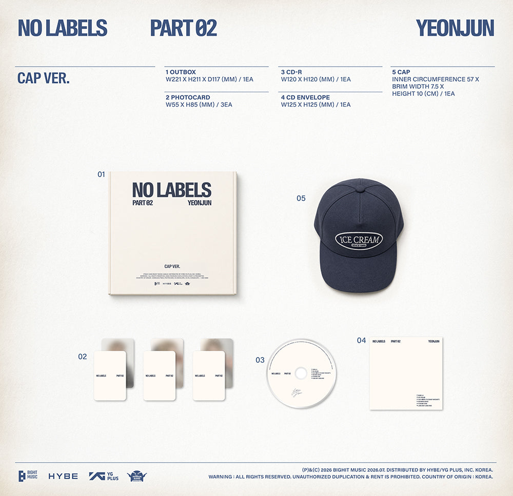 YEONJUN - NO LABELS: PART 02 (CAP VER.)