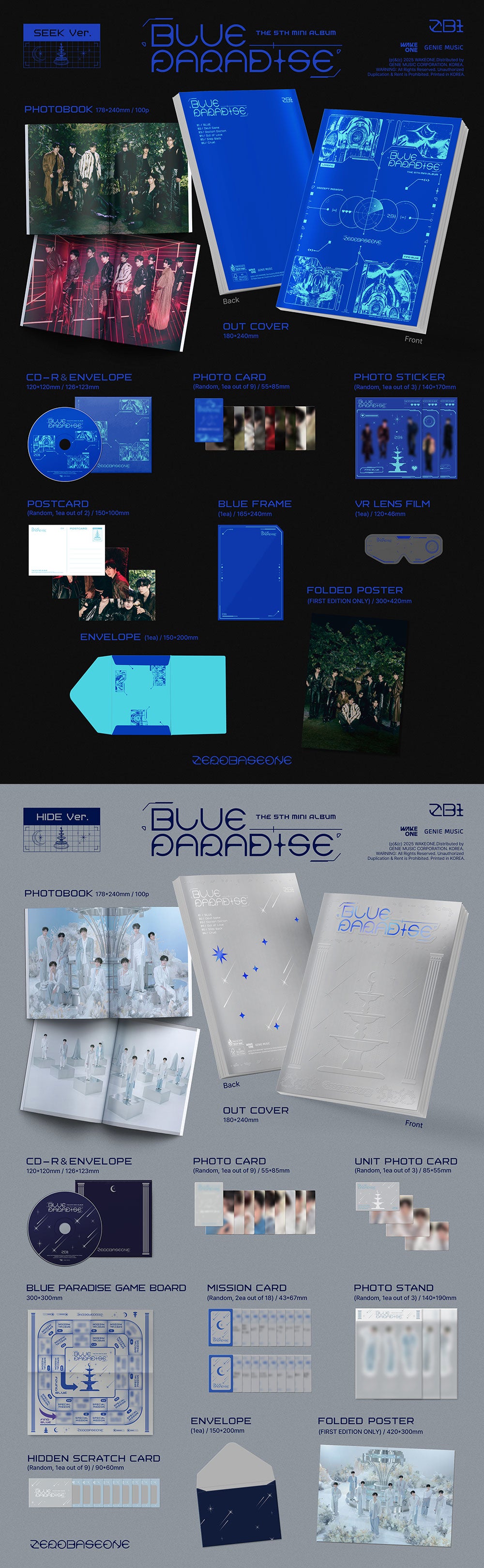 [PRE-ORDER] ZEROBASEONE - BLUE PARADISE (5TH MINI ALBUM)