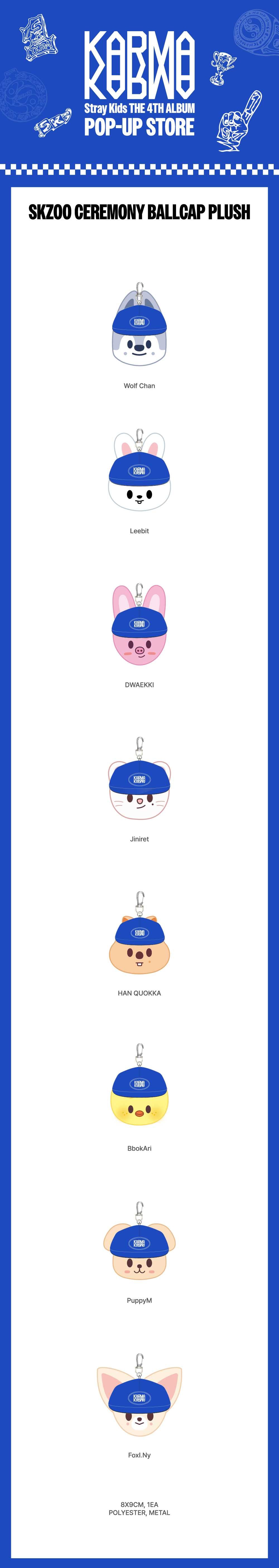STRAY KIDS - KARMA POP-UP MD SKZOO CEREMONY BALL CAP DOLL