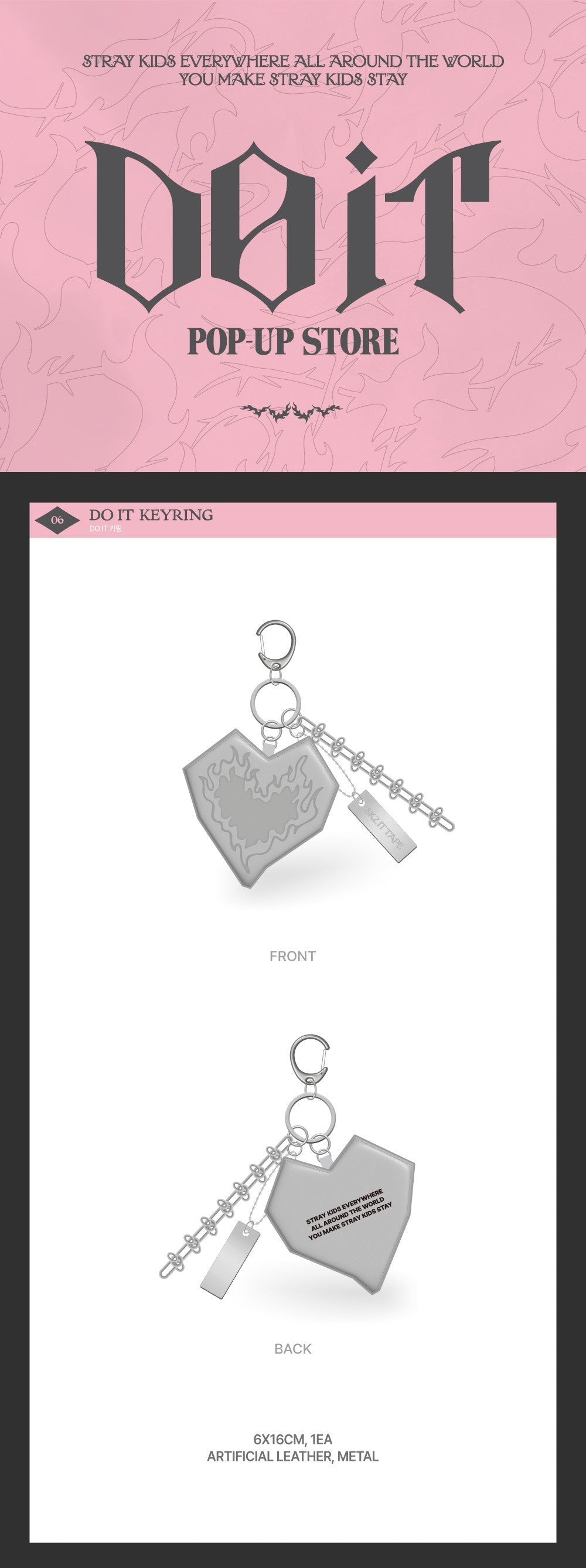 [PRE-ORDER] STRAY KIDS - DO IT KEYRING [DO IT POP-UP MD]