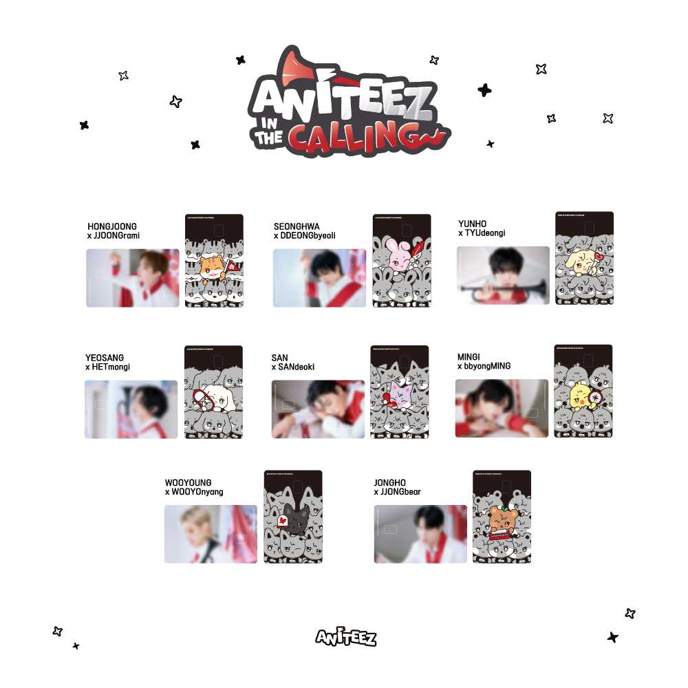 [PRE-ORDER] ATEEZ - ANITEEZ IN THE CALLING - CARD COVER STICKER SET