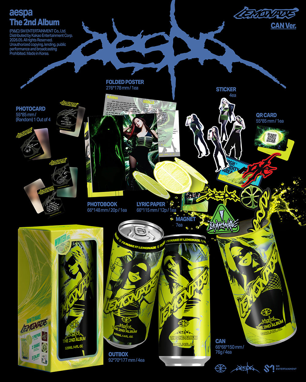 AESPA - 2ND ALBUM [LEMONADE] (CAN VER.)