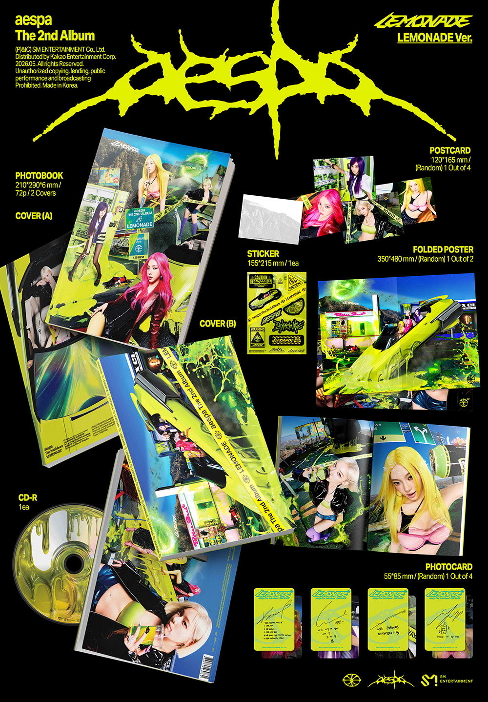 AESPA - 2ND ALBUM [LEMONADE] (LEMONADE VER.)