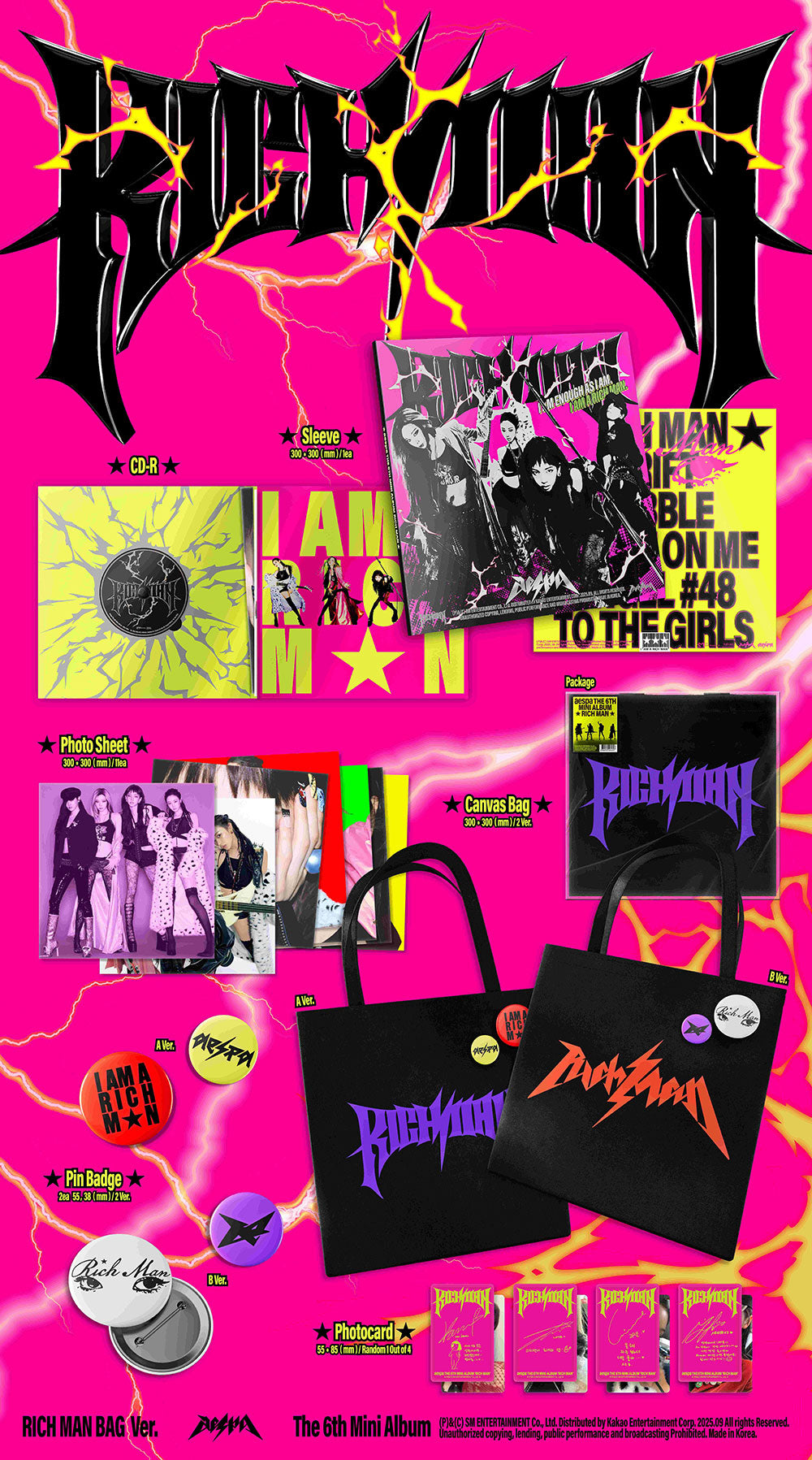 AESPA - RICH MAN (BAG VER.) [6TH MINI ALBUM]
