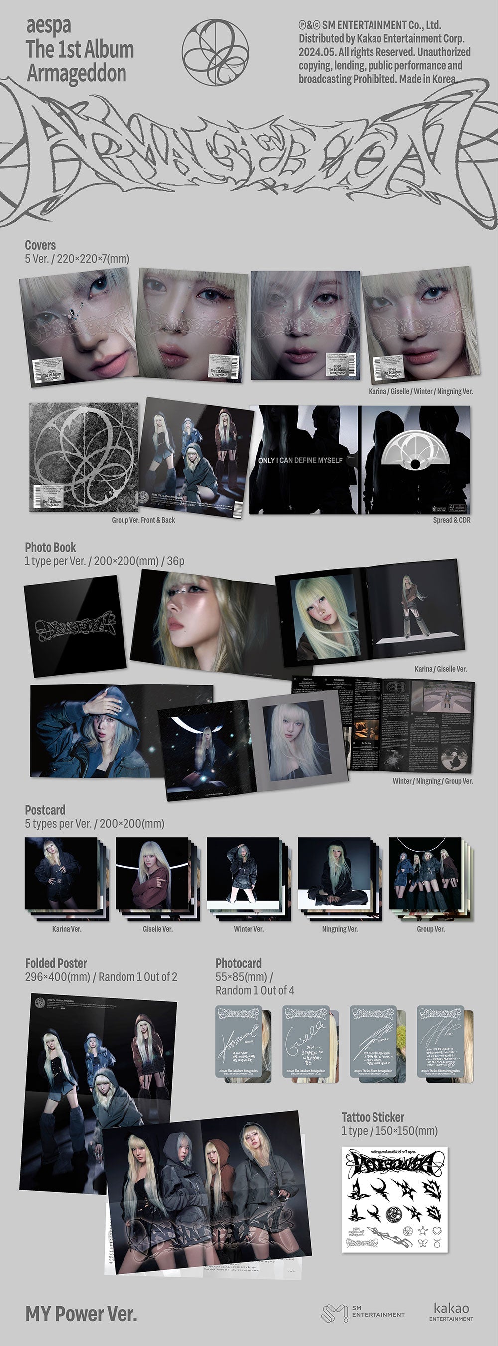 [PRE-ORDER] AESPA - ARMAGEDDON (MY POWER VER.) [VOL. 1] + APPLE MUSIC POB PHOTOCARD