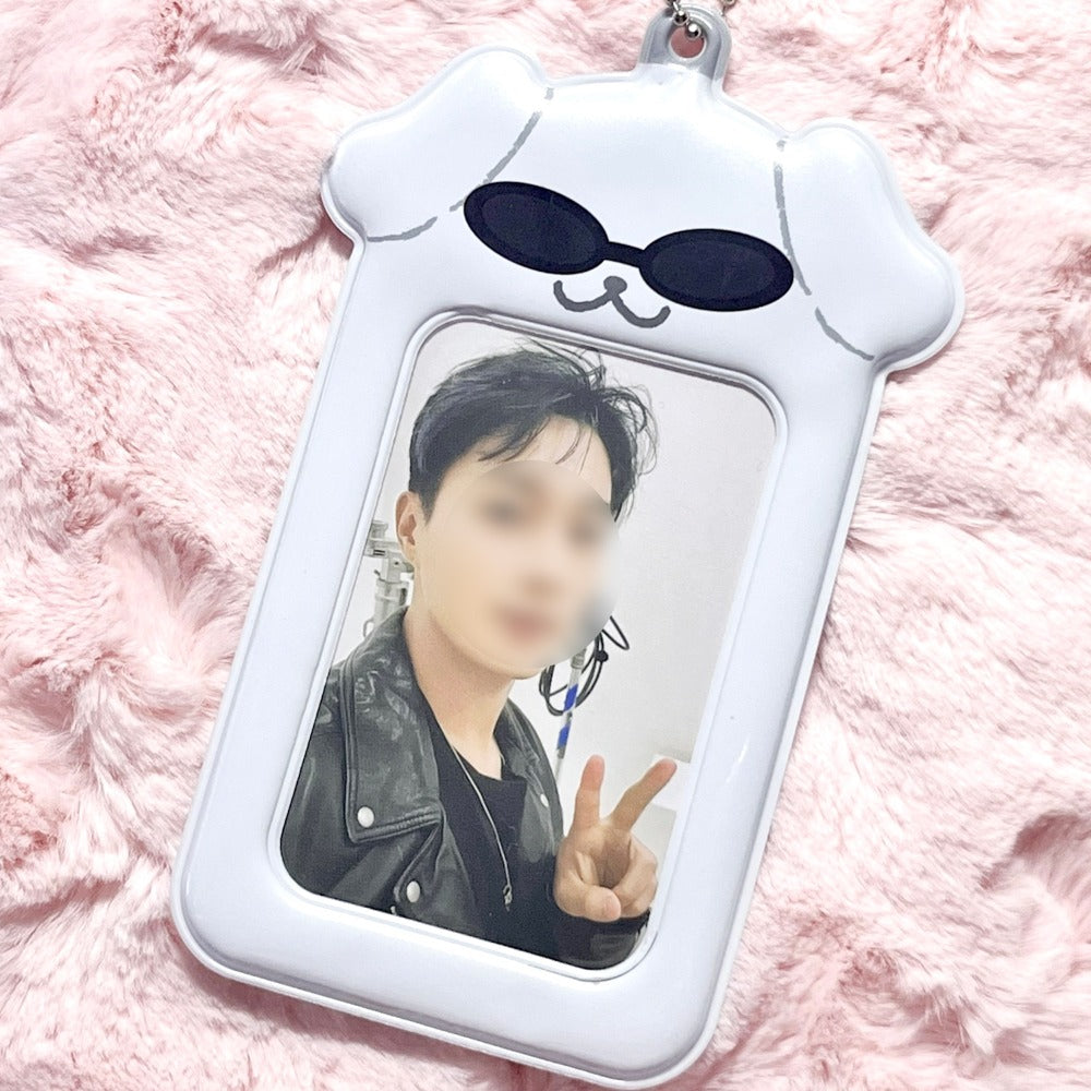 Jelly Sunglasses Puppy Photocard Holder Keyring