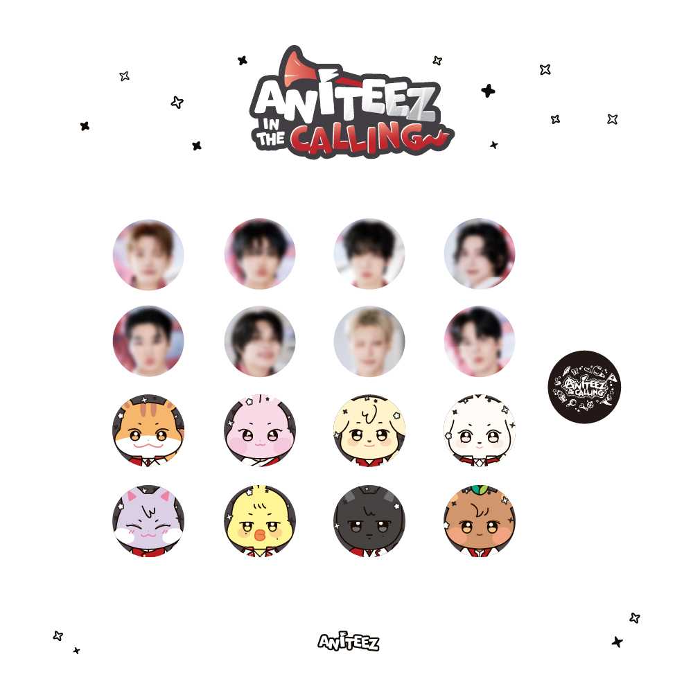 [PRE-ORDER] ATEEZ - ANITEEZ IN THE CALLING - [RANDOM] CAN BADGE