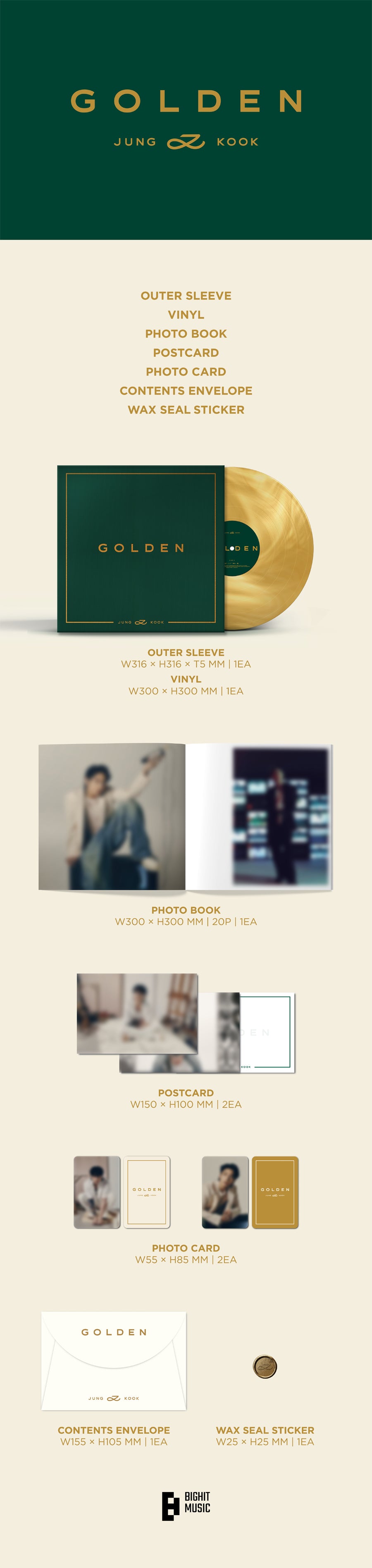 JUNG KOOK (BTS) - GOLDEN (LP / VINYL)