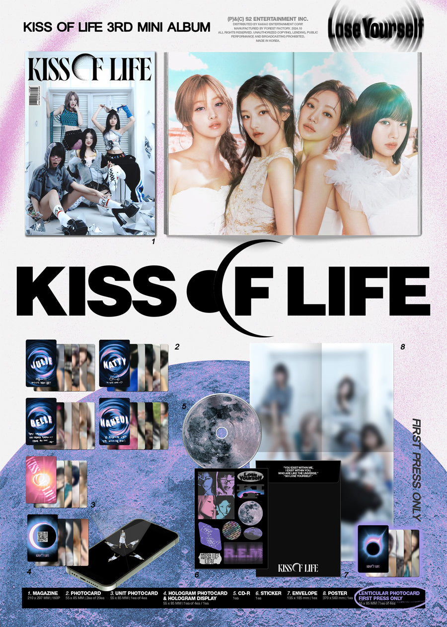 [PRE-ORDER] KISS OF LIFE - Lose Yourself (MAGAZINE VER.) [3RD MINI ALBUM] + APPLE MUSIC POB PHOTOCARD