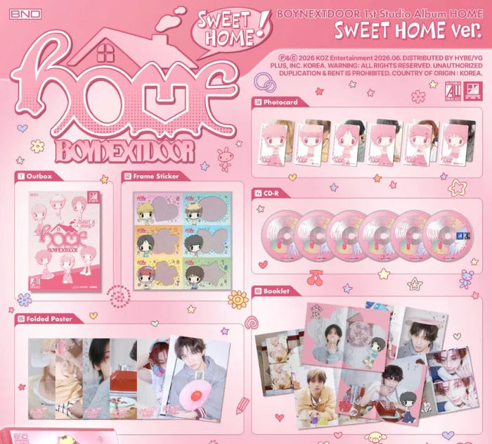 BOYNEXTDOOR - 1ST STUDIO ALBUM [HOME] (SWEET HOME VER.)