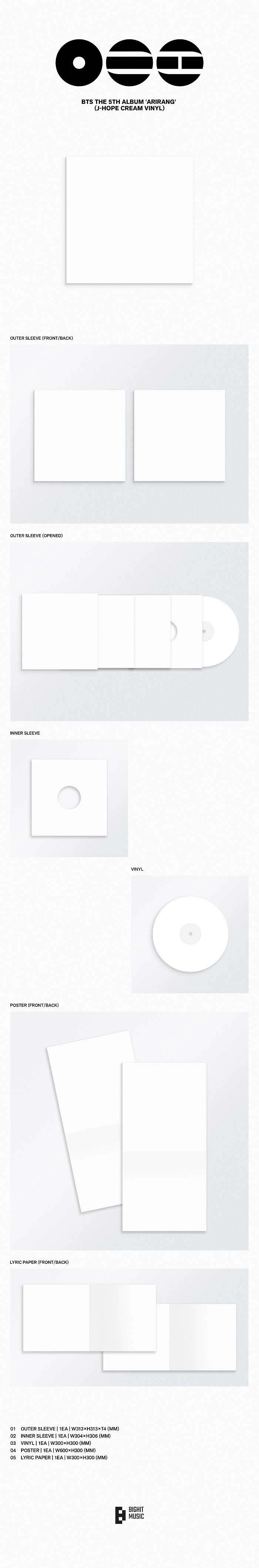 BTS ARIRAN Standard Vinyl ユンギ BTS - ARIRANG (STANDARD VINYL)