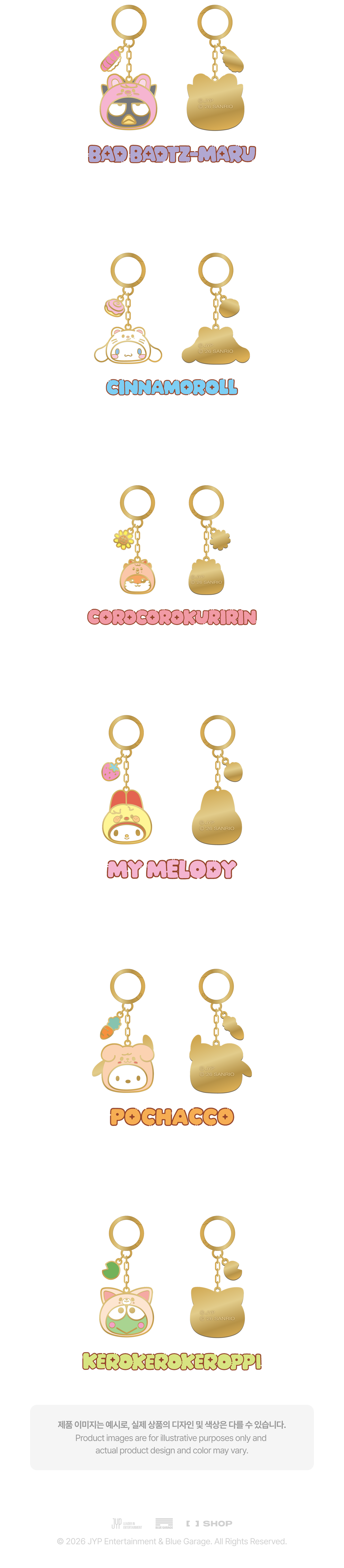 STRAY KIDS - METAL KEYRING [SKZOO X SANRIO CHARACTERS]