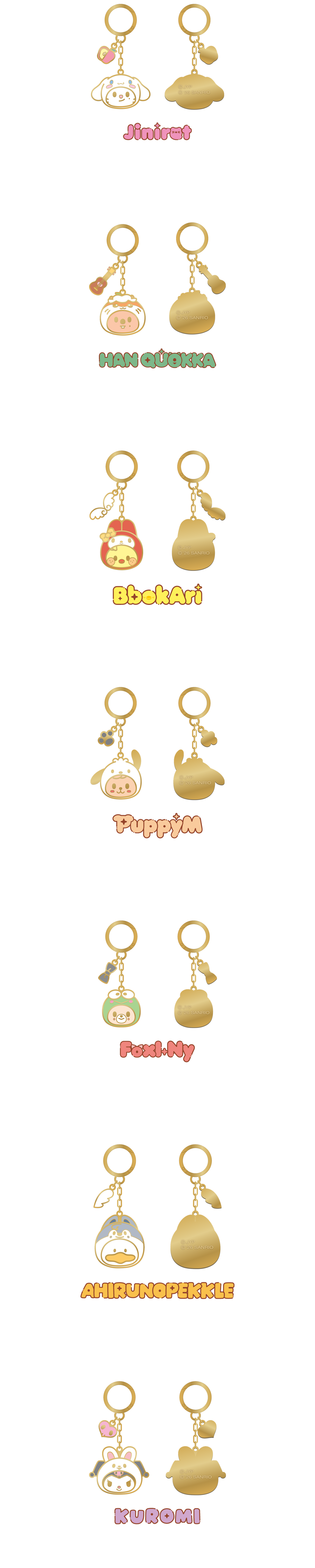 STRAY KIDS - METAL KEYRING [SKZOO X SANRIO CHARACTERS]