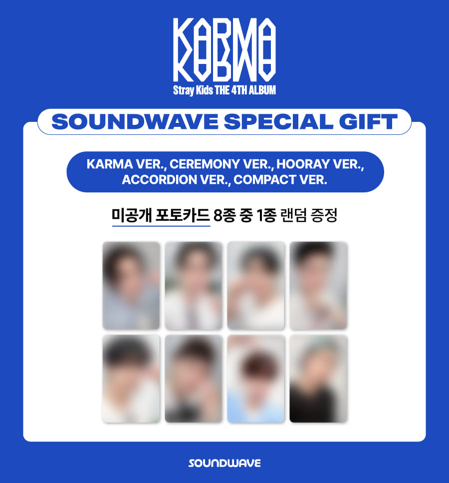 STRAY KIDS - KARMA (KARMA VER. LIMITED EDITION) + SOUNDWAVE POB PHOTOCARD