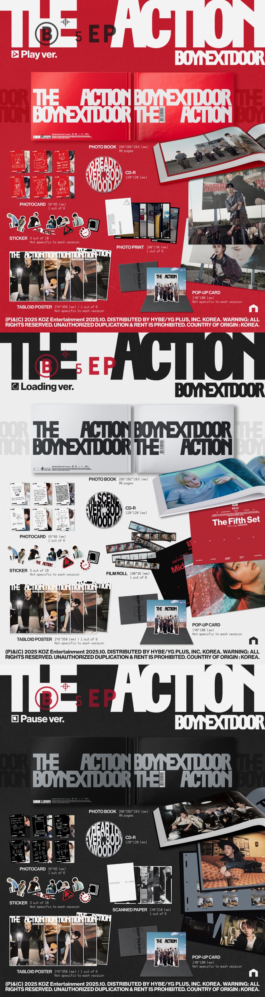 [PRE-ORDER] BOYNEXTDOOR - THE ACTION (5EP ALBUM) + SOUNDWAVE POB PHOTOCARD