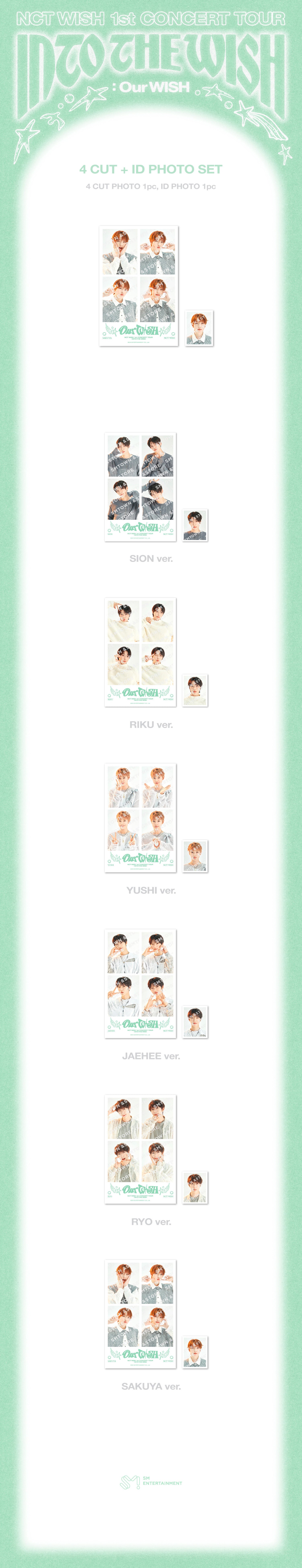 [PRE-ORDER] NCT WISH -  4 CUT + ID PHOTO SET [1st CONCERT TOUR 'INTO THE WISH : Our WISH' MD]