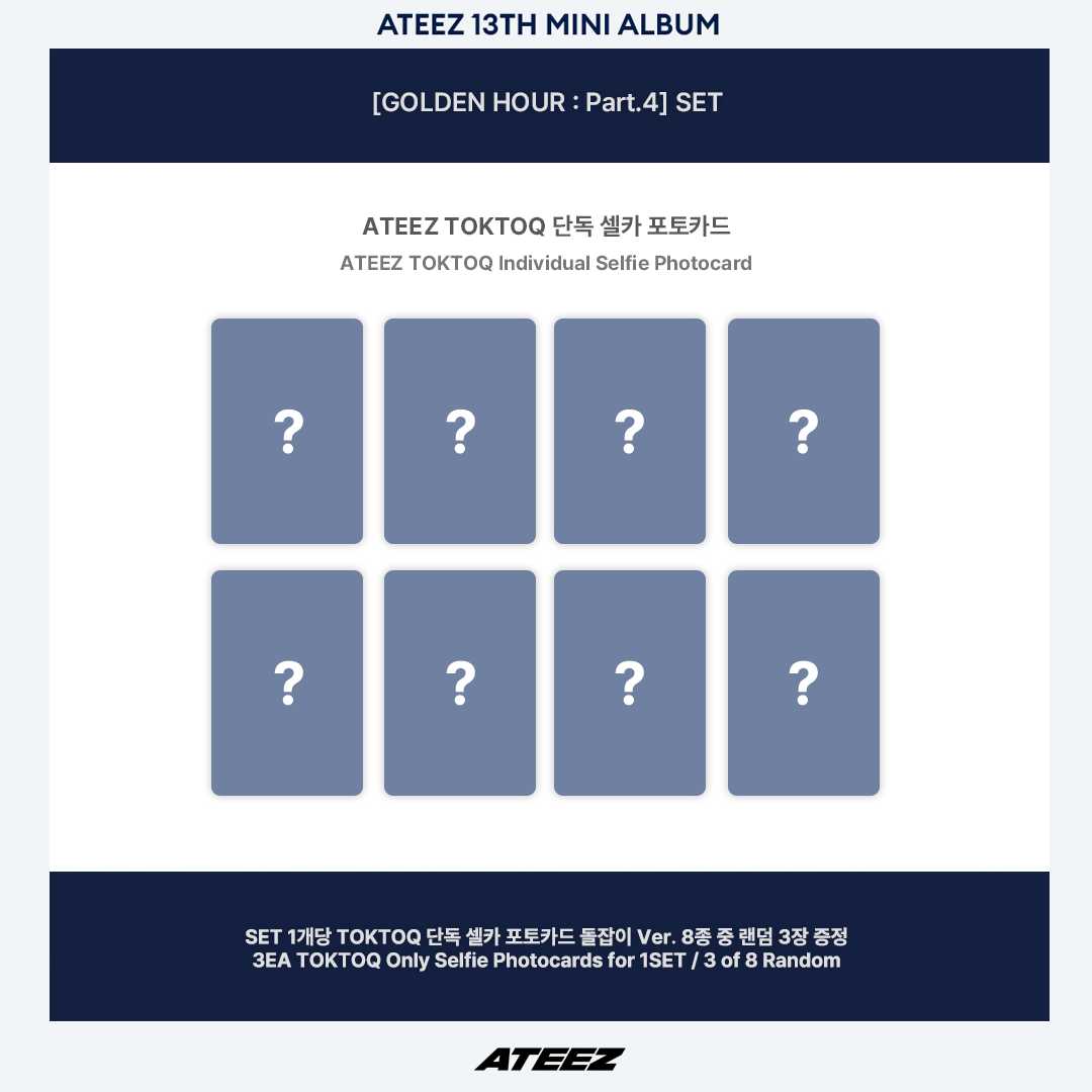 [PRE-ORDER] ATEEZ - 13TH MINI ALBUM [GOLDEN HOUR : PART.4] (STANDARD VER) + TOKTOQ POB