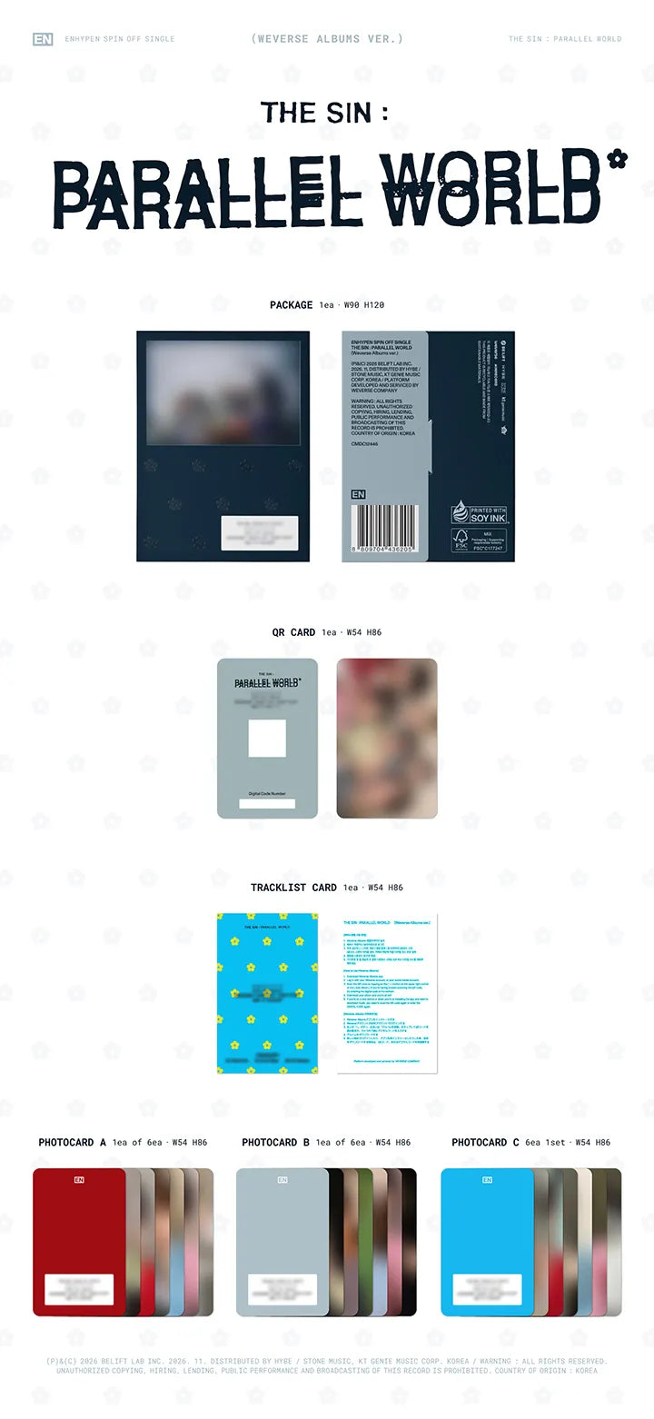 ENHYPEN THE SIN : PARALLEL WORLD 8718 product details 1