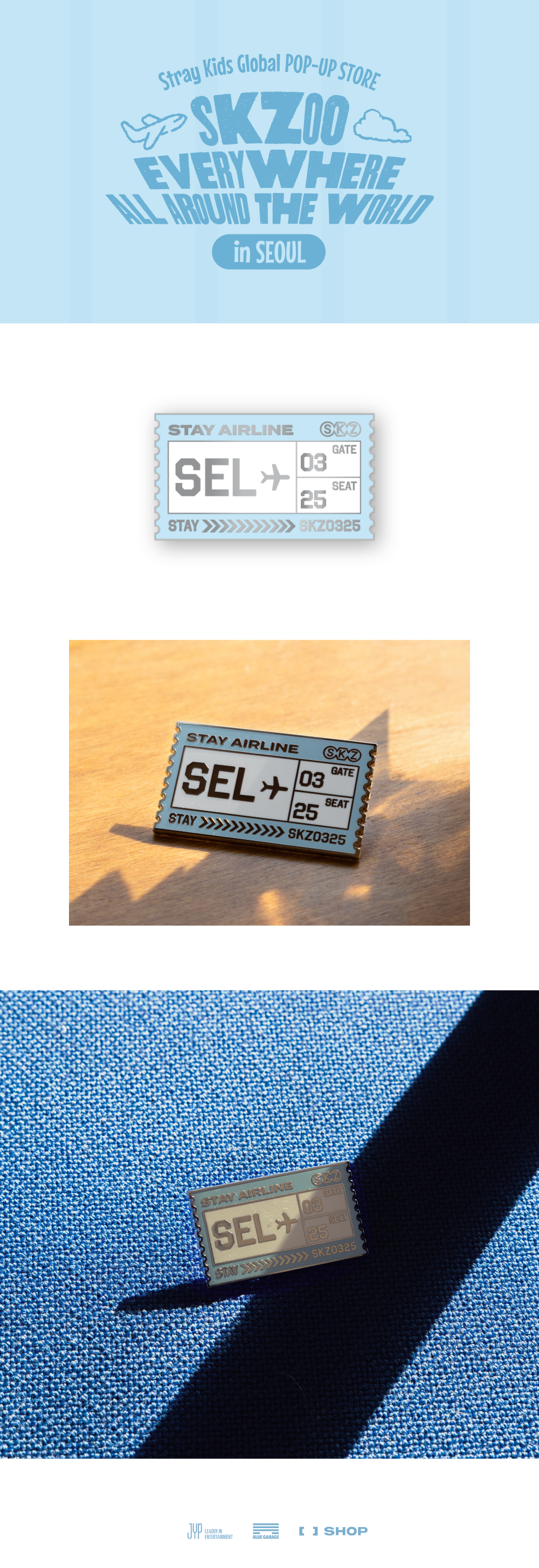 STRAY KIDS - METAL BADGE SEOUL Ver.  [SKZOO Everywhere All Around The World]