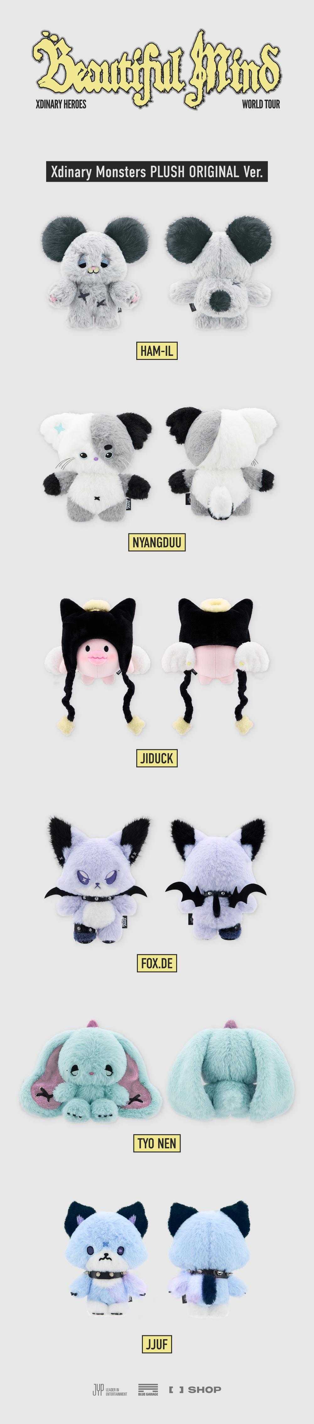 XDINARY HEROES - XDINARY MONSTERS - PLUSH ORIGINAL VER. - BEAUTIFUL MIND