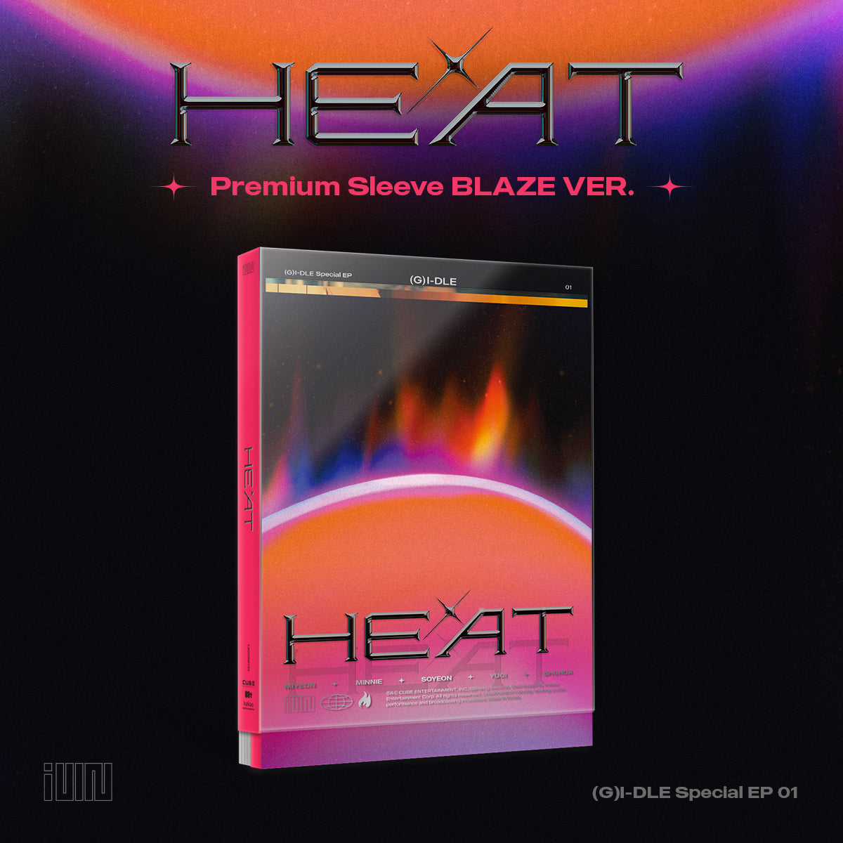 (G)I-DLE - HEAT (PREMIUM SLEEVE BLAZE / FLARE VER.) (SPECIAL ALBUM)