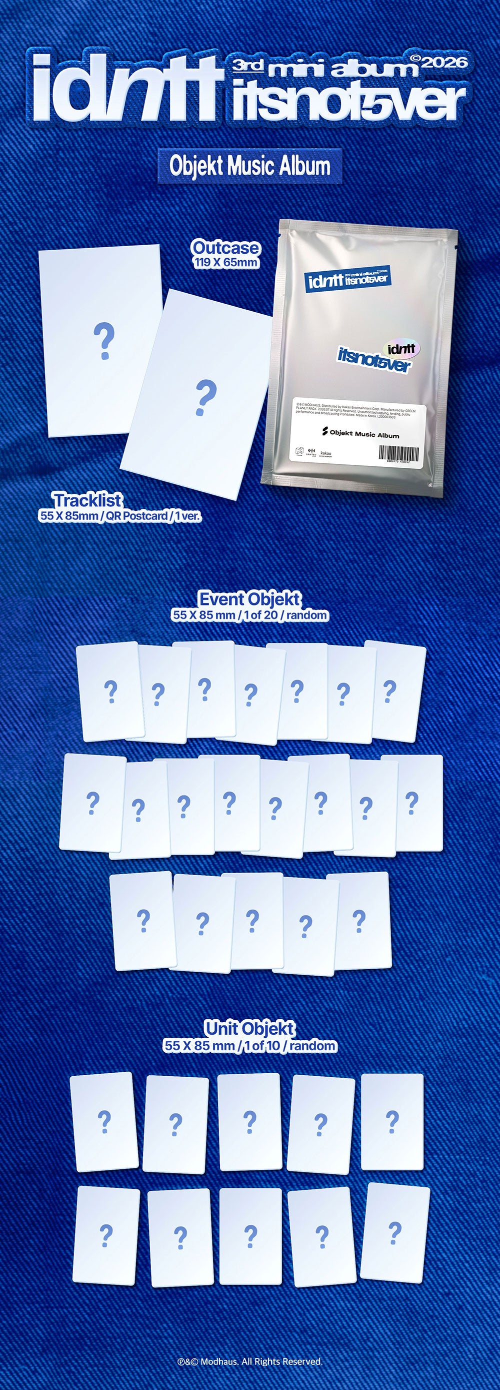 IDNTT - 3RD MINI ALBUM [ITSNOTOVER] (OBJEKT MUSIC ALBUM)