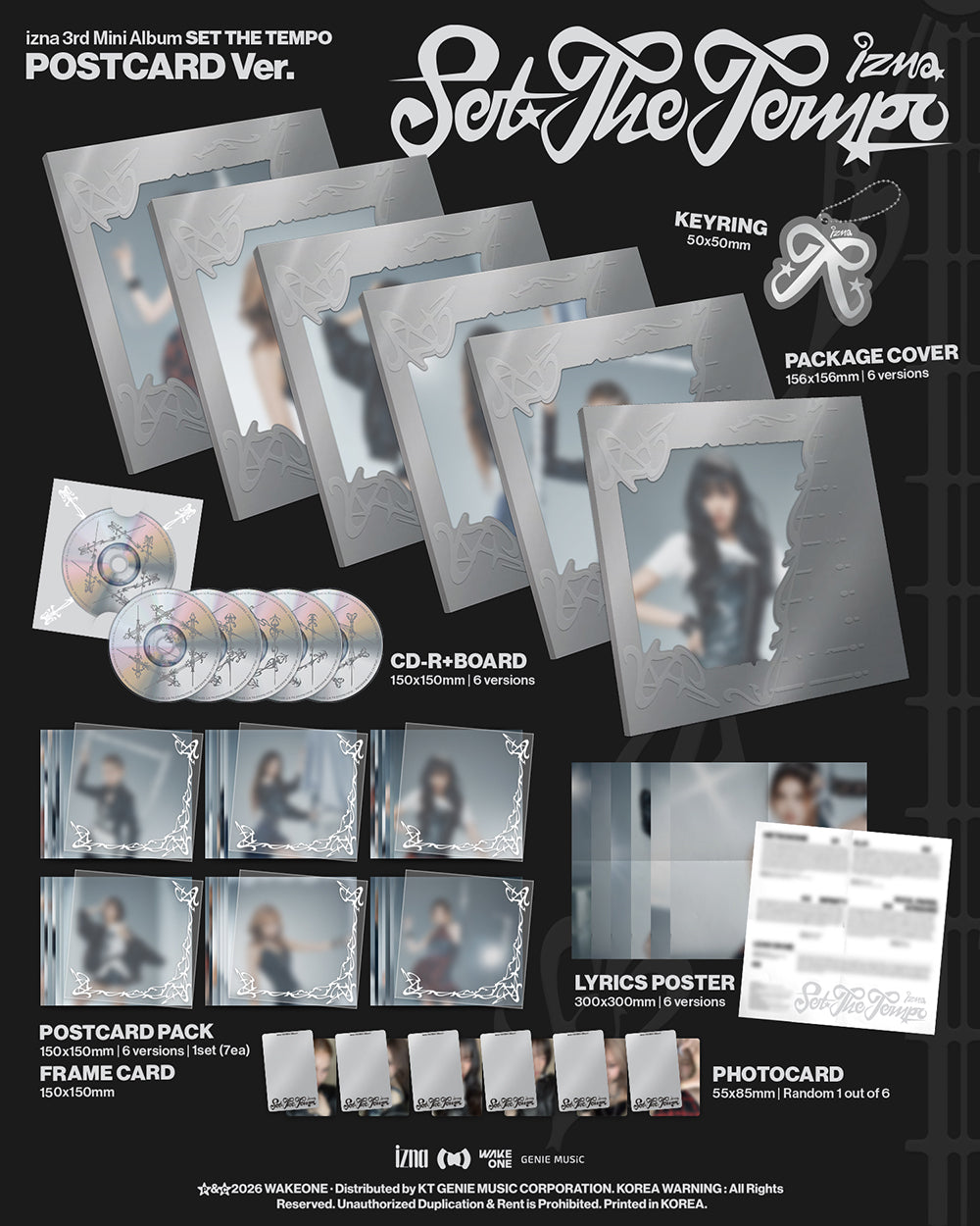 IZNA - 3RD MINI ALBUM [SET THE TEMPO] POSTCARD VER.