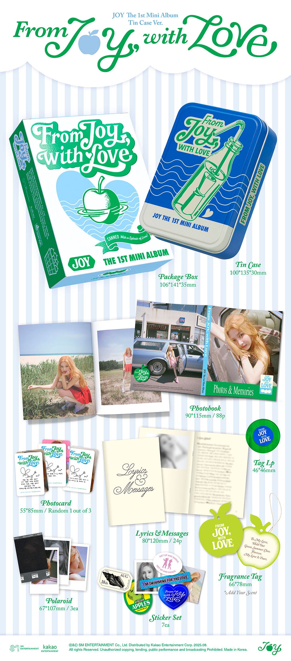 JOY (RED VELVET) - FROM JOY, WITH LOVE (TIN CASE VER.) [1ST MINI ALBUM]