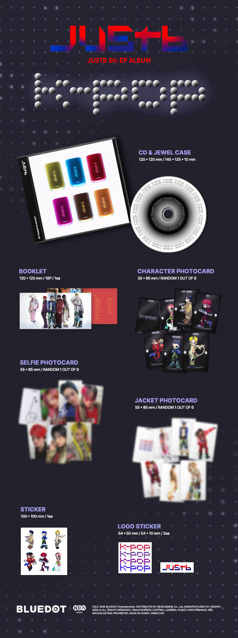 JUST B - 6TH EP ALBUM [K-POP] JEWEL VER