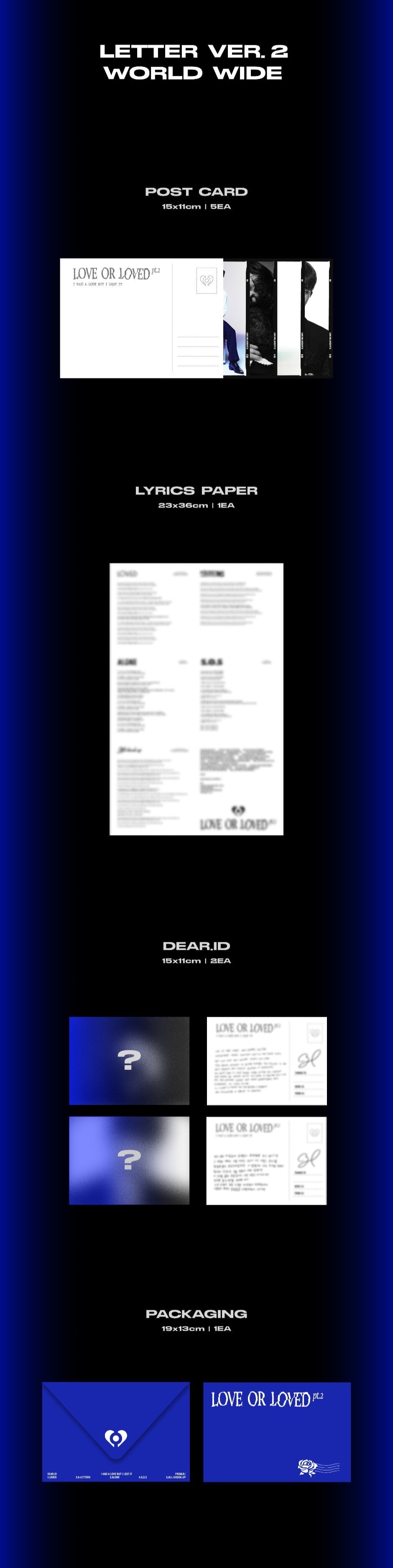 B.I - LOVE OR LOVED PART.2 (PHOTOBOOK & LETTER VER.)