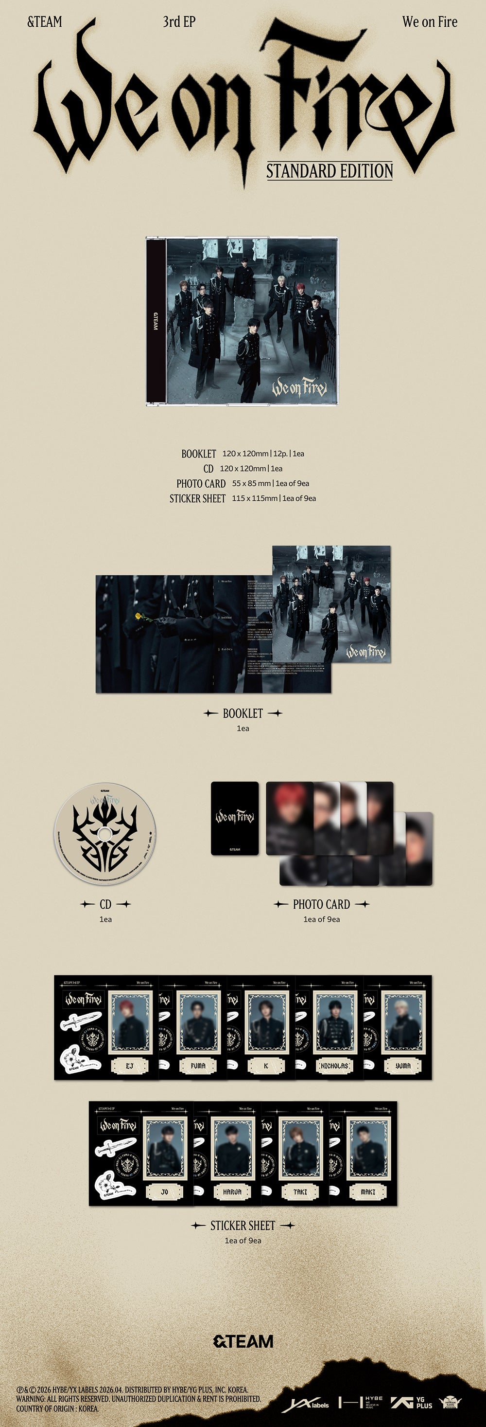 &TEAM - 3RD EP [WE ON FIRE] STANDARD EDITION