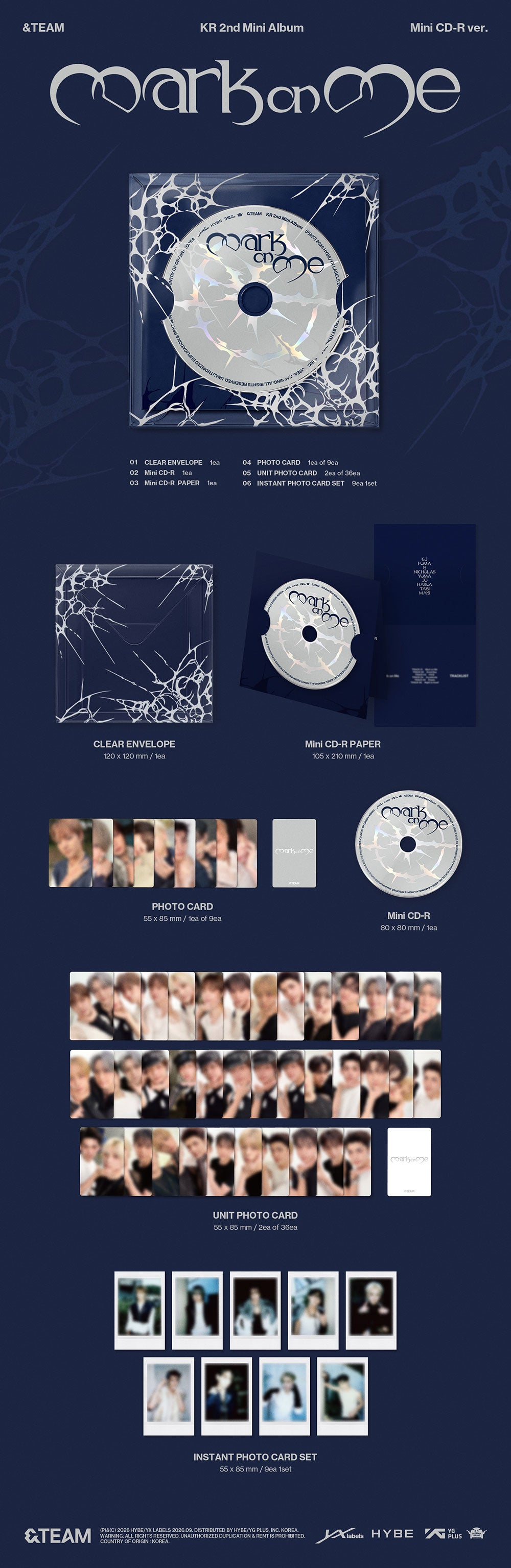 &TEAM - MARK ON ME (2ND KOREAN MINI ALBUM) (MINI CD VER.)