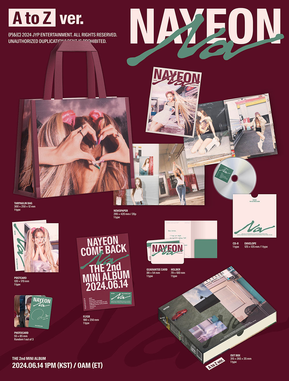 NAYEON (TWICE) - NA (LIMITED EDITION A TO Z VERSION) [2ND MINI