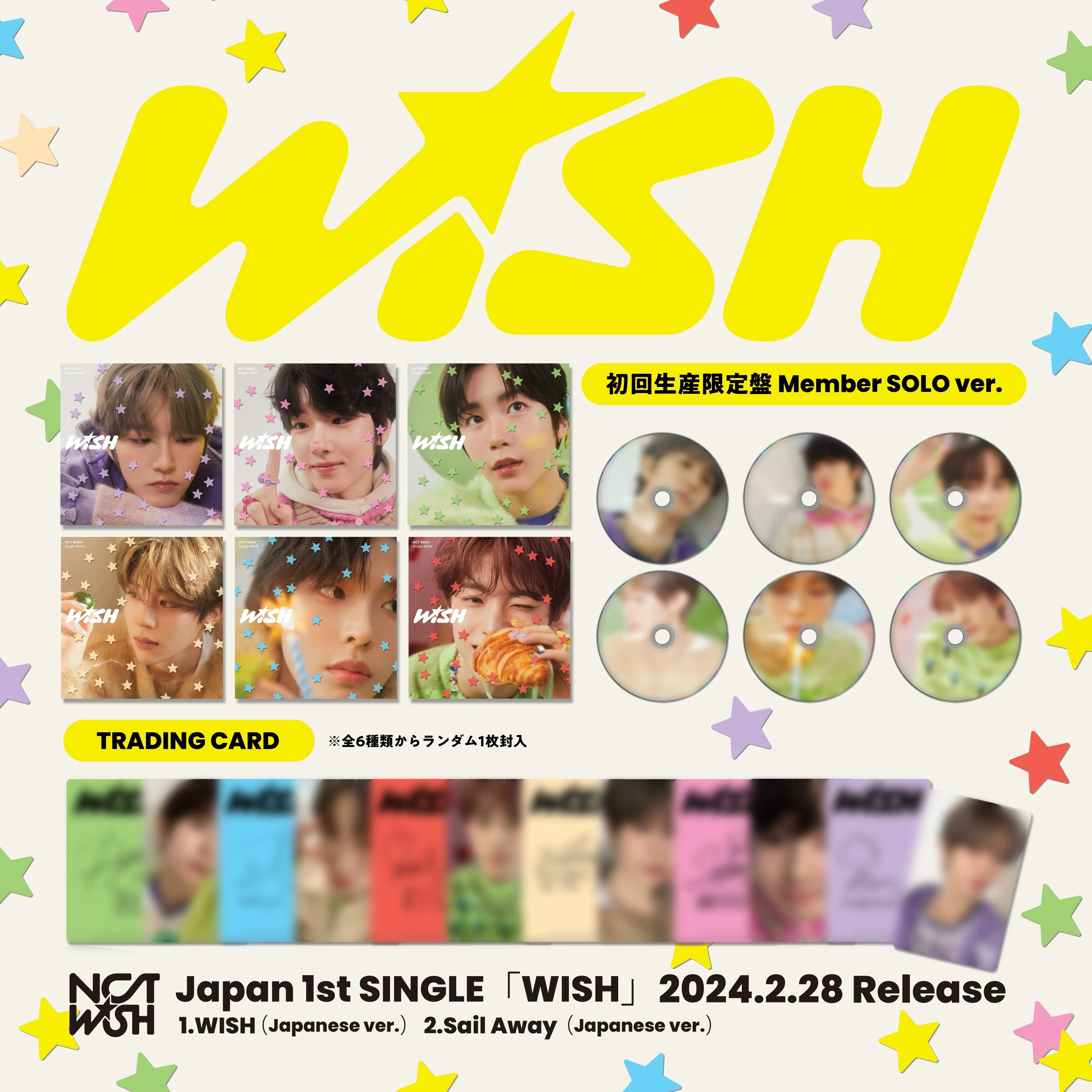 NCT WISH - WISH (REGULAR EDITION/ MEMBER VERSION) (JAPAN 1ST SINGLE ALBUM)